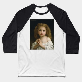 Little Girl by William-Adolphe Bouguereau Baseball T-Shirt